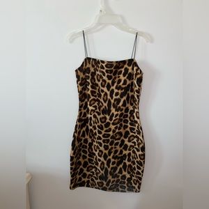 Tight Mini Dress Cheetah Print